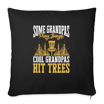 Discgolf Disc Golf Frisbee - Sofa pillowcase 17,3'' x 17,3'' (45 x 45 cm) - black - Front