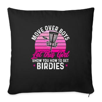 Discgolf Disc Golf Frisbee - Sofa pillowcase 17,3'' x 17,3'' (45 x 45 cm) - black - Front