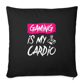 Journée internationale de la femme Gamer - Housse de coussin décorative 45 x 45 cm - noir - Devant