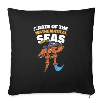 Pi Day Pirate Mathématicien Pi Symbole Numéro - Housse de coussin décorative 45 x 45 cm - noir - Devant