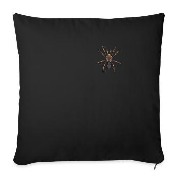 Tarentule I Tarantula Terrarium Motif pour - Housse de coussin décorative 45 x 45 cm - noir - Devant