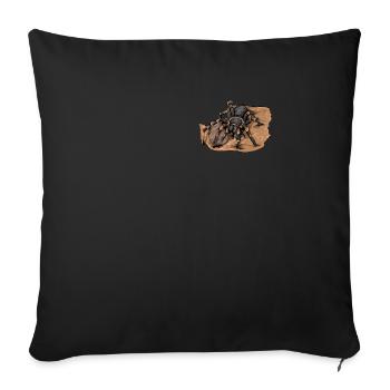 Tarentule I Tarantula Terrarium Motif pour - Housse de coussin décorative 45 x 45 cm - noir - Devant