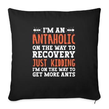Ant Insect Collector Entomologist - Sofa pillowcase 17,3'' x 17,3'' (45 x 45 cm) - black - Front