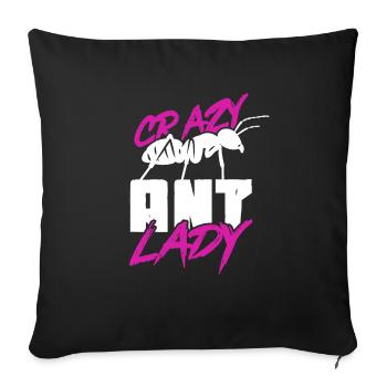 Ant Insect Collector Entomologist - Sofa pillowcase 17,3'' x 17,3'' (45 x 45 cm) - black - Front