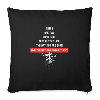 Be Motivated - Motivational Note Clothing - Sofa pillowcase 17,3'' x 17,3'' (45 x 45 cm) - black - Front