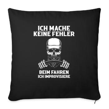 LKW Fahrer Fernfahrer Lastkraftwagen Trucker - Sofakissenbezug 45 x 45 cm - Schwarz - Vorne