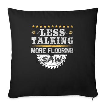 Flooring Construction Carpet Installer - Sofa pillowcase 17,3'' x 17,3'' (45 x 45 cm) - black - Front
