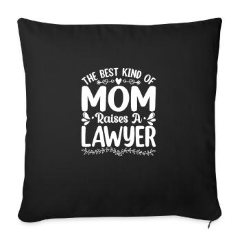 Avocats Drôle d’avocat étudiant en droit - Housse de coussin décorative 45 x 45 cm - noir - Devant