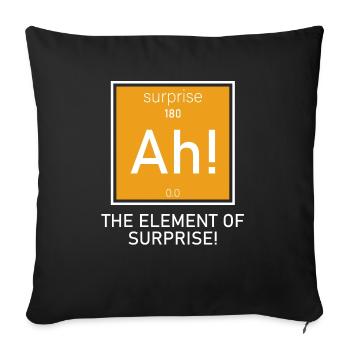 Element of Surprise - Sofa pillowcase 17,3'' x 17,3'' (45 x 45 cm) - black - Front