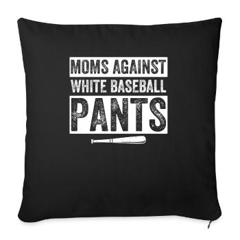 Moms Against White Baseball Pants - Sofa pillowcase 17,3'' x 17,3'' (45 x 45 cm) - black - Front