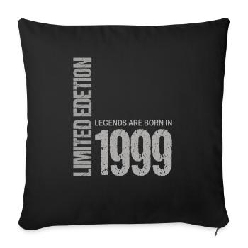24. Geburtstag Damen Herren 24 Jahre 1999 Lustig - Sofakissenbezug 45 x 45 cm - Schwarz - Vorne