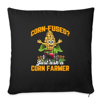 Maïs Agriculture Cultures Agriculture - Housse de coussin décorative 45 x 45 cm - noir - Devant