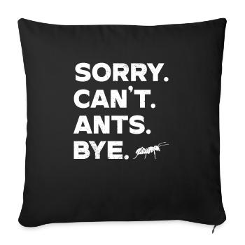 Ant Insect Collector Entomologist - Sofa pillowcase 17,3'' x 17,3'' (45 x 45 cm) - black - Front