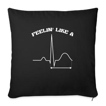 Cardiology Nurse Cardiologist - Sofa pillowcase 17,3'' x 17,3'' (45 x 45 cm) - black - Front