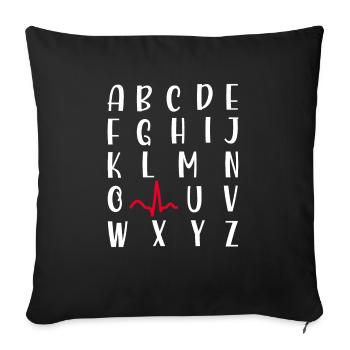 Cardiology Nurse Cardiologist - Sofa pillowcase 17,3'' x 17,3'' (45 x 45 cm) - black - Front
