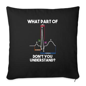 Cardiology Nurse Cardiologist - Sofa pillowcase 17,3'' x 17,3'' (45 x 45 cm) - black - Front