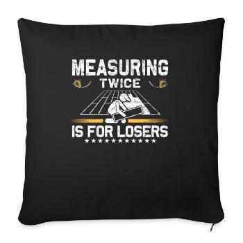 Flooring carpet installers - Sofa pillowcase 17,3'' x 17,3'' (45 x 45 cm) - black - Front