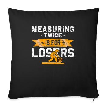 Flooring carpet installers - Sofa pillowcase 17,3'' x 17,3'' (45 x 45 cm) - black - Front
