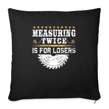 Flooring carpet installers - Sofa pillowcase 17,3'' x 17,3'' (45 x 45 cm) - black - Front