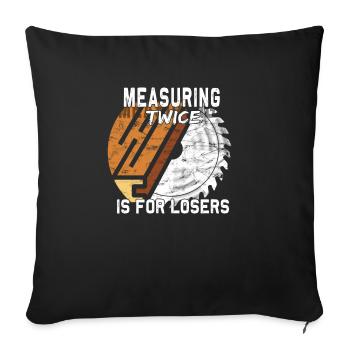 Flooring carpet installers - Sofa pillowcase 17,3'' x 17,3'' (45 x 45 cm) - black - Front