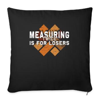Flooring carpet installers - Sofa pillowcase 17,3'' x 17,3'' (45 x 45 cm) - black - Front