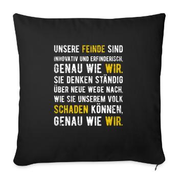 Funny Quotes Sarcastic Quotes Politics Quotes - Sofa pillowcase 17,3'' x 17,3'' (45 x 45 cm) - black - Front