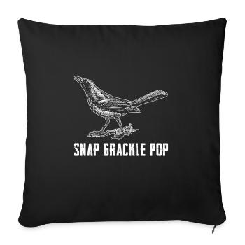 Blackbird Snap Grackle Pop Design pour les ornithologues amateurs - Housse de coussin décorative 45 x 45 cm - noir - Devant