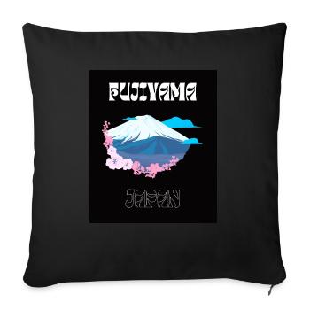 Fujiyama - Housse de coussin décorative 45 x 45 cm - noir - Devant