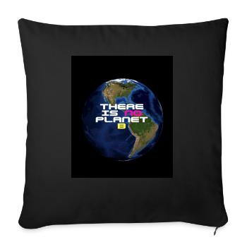 There is no planet B - Housse de coussin décorative 45 x 45 cm - noir - Devant