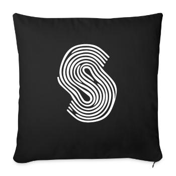 Empreintes digitales S - Housse de coussin décorative 45 x 45 cm - noir - Devant