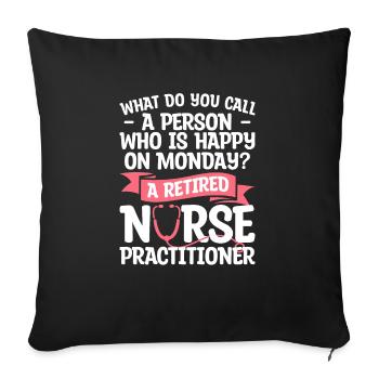 Certified Nurse Practitioner Limited Edition NP - Sofa pillowcase 17,3'' x 17,3'' (45 x 45 cm) - black - Front