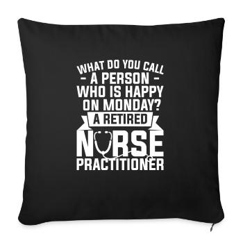 Certified Nurse Practitioner Limited Edition NP - Sofa pillowcase 17,3'' x 17,3'' (45 x 45 cm) - black - Front