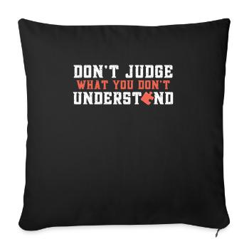 Sensibilisation à l’autisme – Ne jugez pas ce que - Housse de coussin décorative 45 x 45 cm - noir - Devant