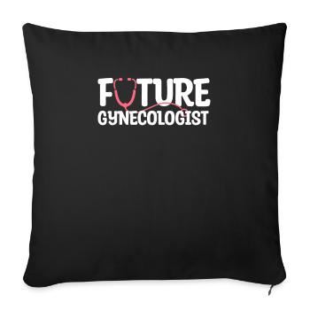 Future Gynecologist Gynecology OB/GYN - Sofa pillowcase 17,3'' x 17,3'' (45 x 45 cm) - black - Front
