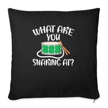 Batteur Instrument de musique Musicien Joueur de batterie - Housse de coussin décorative 45 x 45 cm - noir - Devant