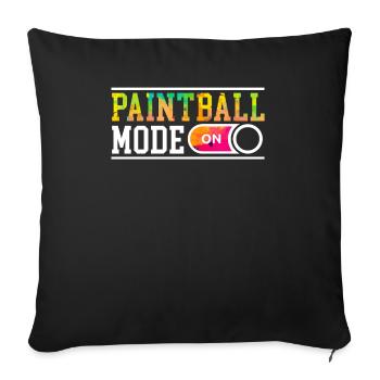 Paintball Mode On Paint Gun Paintball Paintballer - Sofa pillowcase 17,3'' x 17,3'' (45 x 45 cm) - black - Front