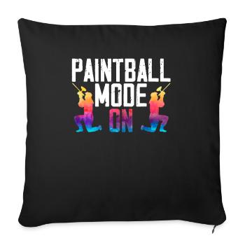 Paintball Mode On Paint Gun Paintball Paintballer - Sofa pillowcase 17,3'' x 17,3'' (45 x 45 cm) - black - Front