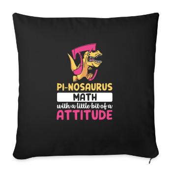 Pi-nosaurus math avec un peu de posture - Housse de coussin décorative 45 x 45 cm - noir - Devant