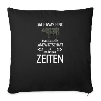Galloway Rind I Schottland Rinderzucht für - Sofakissenbezug 45 x 45 cm - Schwarz - Vorne