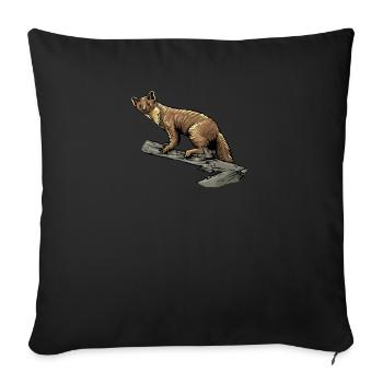 Pine marten I Noble marten marten motif for hunters - Sofa pillowcase 17,3'' x 17,3'' (45 x 45 cm) - black - Front