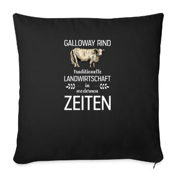 Galloway Rind I Schottland Rinderzucht für - Sofakissenbezug 45 x 45 cm - Schwarz - Vorne