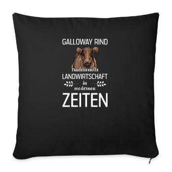 Galloway Rind I Schottland Rinderzucht für - Sofakissenbezug 45 x 45 cm - Schwarz - Vorne