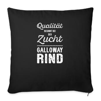 Galloway Rind I Schottland Rinderzucht für - Sofakissenbezug 45 x 45 cm - Schwarz - Vorne