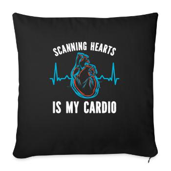 Cardiology Nurse Cardiologist - Sofa pillowcase 17,3'' x 17,3'' (45 x 45 cm) - black - Front