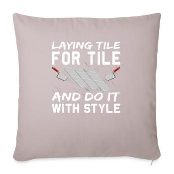 Flooring carpet installers - Sofa pillowcase 17,3'' x 17,3'' (45 x 45 cm) - light taupe - Front