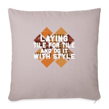 Flooring carpet installers - Sofa pillowcase 17,3'' x 17,3'' (45 x 45 cm) - light taupe - Front
