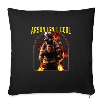 L’incendie criminel n’est pas un pompier cool - Housse de coussin décorative 45 x 45 cm - noir - Devant