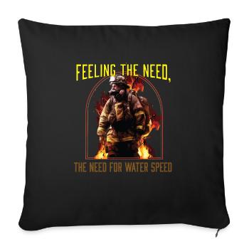 Feeling The Need The Need For Water Speed - Sofa pillowcase 17,3'' x 17,3'' (45 x 45 cm) - black - Front