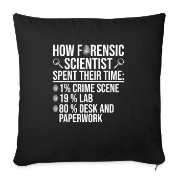 Crime Scene Investigator Design Für Forensiker - Housse de coussin décorative 45 x 45 cm - noir - Devant