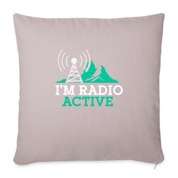 Amateur Radio Radio Funker Cadeau - Housse de coussin décorative 45 x 45 cm - taupe clair - Devant